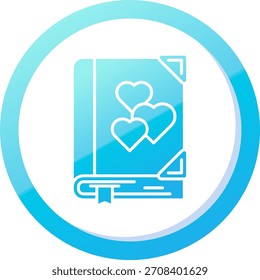 Romantic novel Line vector Icon Design