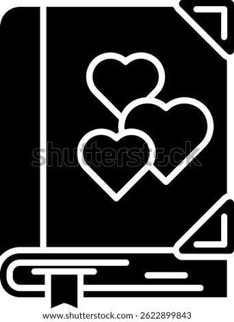 Romantic novel Line vector Icon Design