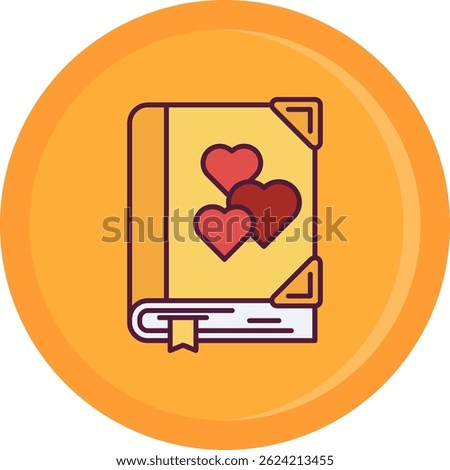 Romantic novel Line vector Icon Design