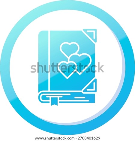 Romantic novel Line vector Icon Design
