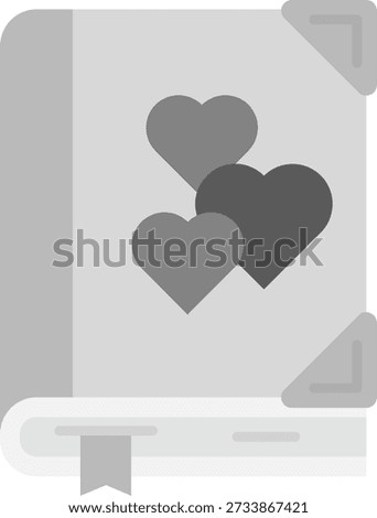 Romantic novel Line vector Icon Design