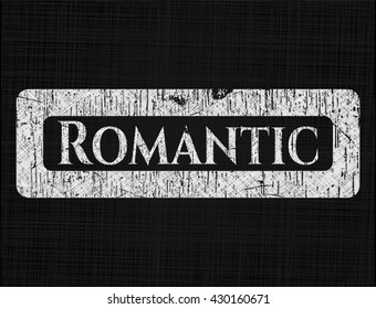 Romantic on blackboard