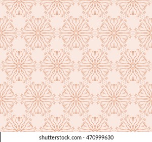 romantic pattern of abstract flowers. Seamless vector illustration. beige, pastel color. to design greeting cards, presentations, printing, wallpaper, textiles.