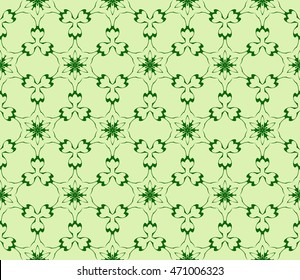 romantic pattern of abstract flowers. Seamless vector illustration. green color. to design greeting cards, presentations, printing, wallpaper, textiles.
