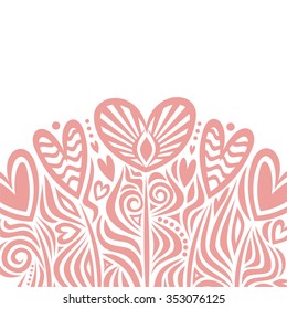 Romantic pattern background for Valentines day card vector illustration