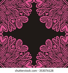 Romantic pattern background for Valentines day card vector illustration