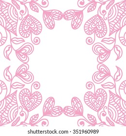 Romantic pattern background for Valentines or invitation card vector illustration