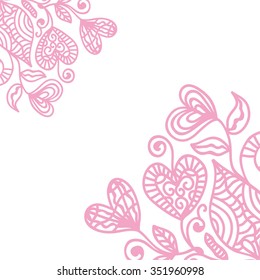 Romantic pattern background for Valentines or invitation card vector illustration