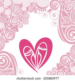 Romantic pattern background vector illustration