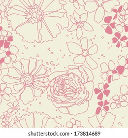 Romantic pattern with flowers