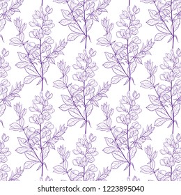 
Romantic pattern with flowers and plants. Garden flowers. Natural beauty of plants