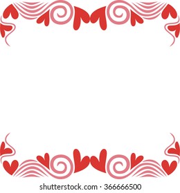 Romantic pattern frame vector illustration
