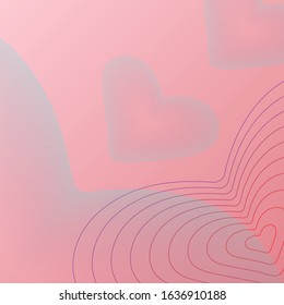 Romantic pattern with hand drawn hearts. Heart pattern abstract background.