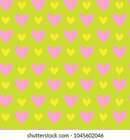 Patrón romántico con formas cardíacas Ilustración vectorial de fondo de ornamento sin inconvenientes