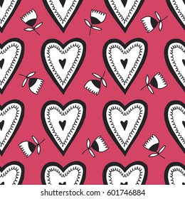 
Romantic pattern of hearts