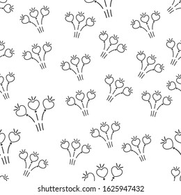romantic pattern with hearts. Colorful doodle hearts on red background. Ready template for design, postcards, print, poster, party, Valentine's day, vintage textile. Vector.