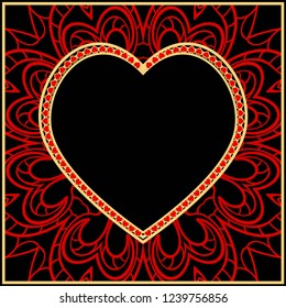 Romantic pattern with hearts for Happy Valentine's Day. Design for card, paper, party, print