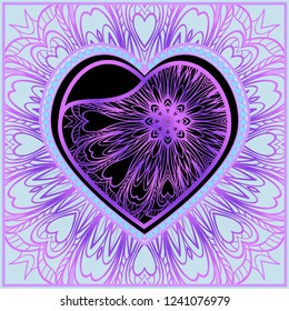 Romantic pattern with hearts for Happy Valentine's Day. Design for card, paper, party, print