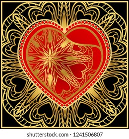 Romantic pattern with hearts for Happy Valentine's Day. Design for card, paper, party, print