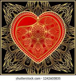 Romantic pattern with hearts for Happy Valentine's Day. Design for card, paper, party, print