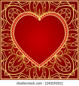 Romantic pattern with hearts for Happy Valentine's Day. Design for card, paper, party, print