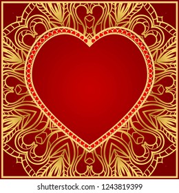 Romantic pattern with hearts for Happy Valentine's Day. Design for card, paper, party, print