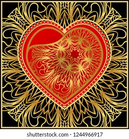 Romantic pattern with hearts for Happy Valentine's Day. Design for card, paper, party, print