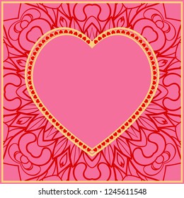 Romantic pattern with hearts for Happy Valentine's Day. Design for card, paper, party, print