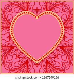 Romantic pattern with hearts for Happy Valentine's Day. Design for card, paper, party, print