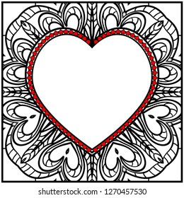 Romantic pattern with hearts for Happy Valentine's Day. Design for card, paper, party, print