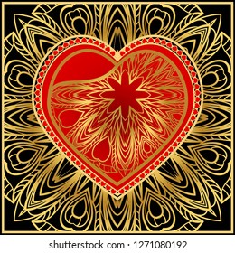 Romantic pattern with hearts for Happy Valentine's Day. Design for card, paper, party, print