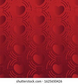 romantic pattern with hearts. Ready template for design, postcards, print, poster, party, Valentine's day, vintage textile. Vector Pattern can be used for wallpaper, cover fills, web page background, 