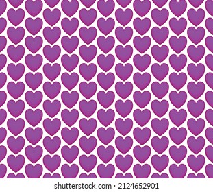 Romantic pattern with hearts without background