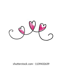 Romantic pattern. Sketch. Vector illustration