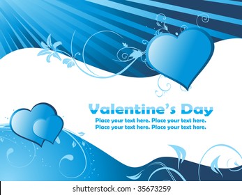 romantic pattern valentine day card with floral