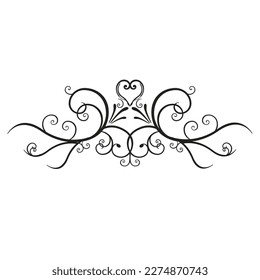 romantic pattern, wedding monogram, pattern, monogram, openwork heart, beautiful pattern, vector image, abstraction