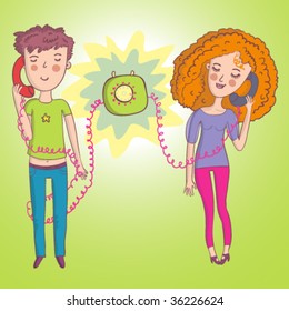 Llamada telefónica romántica