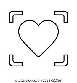Romantic Photo Icon Line Vector graphics