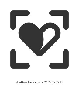 Romantic photo Icon, Vector Graphics