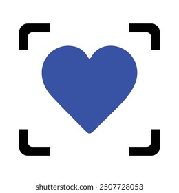 Romantic Photo Icon, Vector Graphics