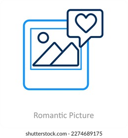 concepto de imagen romántica e icono de galería
