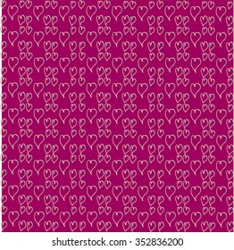 Romantic pink background of hearts