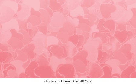 Romantic Pink Background with Soft Heart Pattern for card, banner and paper. Valentine's Day and wedding
