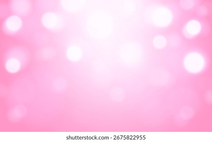 Fondo de luz Bokeh rosa romántico con brillo suave. Desenfoque de amor pastel para San Valentín o diseño con tema de bebé, decoración de fondo