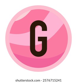 Romantic Pink Bubble Letter G: Sweet Valentine Typography Design for Love and Festive Mood Creations