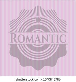 Romantic pink emblem