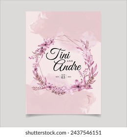 Romantic Pink Floral Decorative Card. Illustrator and designer. Wedding Invites, save the date, Birthday Invites, Video Invites, E-Cards.