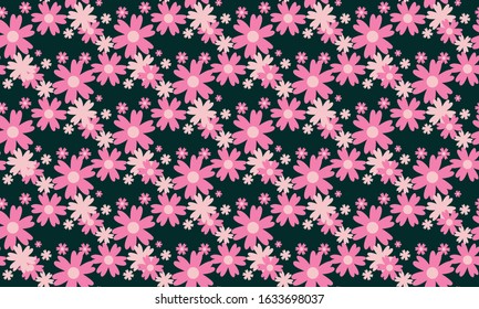 Romantic pink floral pattern background for valentine, with leaf and flower beautiful concept.