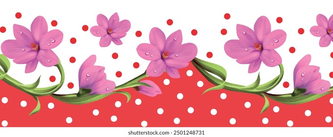 Romantic Pink Flower banner poster background design foil design