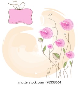romantic pink flowers background